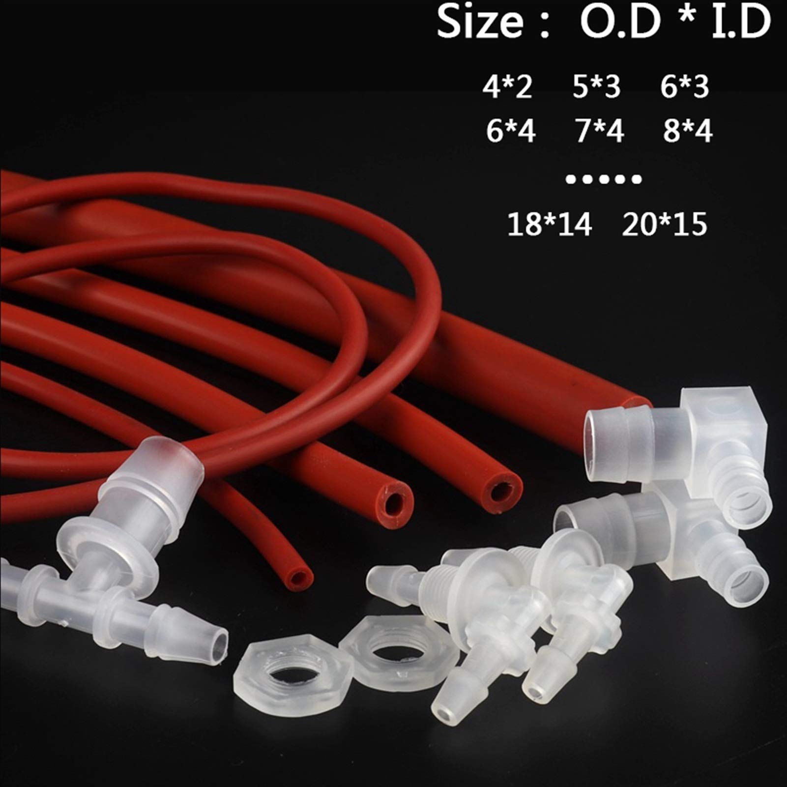 manguera flexible， Manguera de silicona transparente, ID 2~32 mm, manguera de goma, tubo flexible de gel de sílice, manguera de bomba de aire for acuario, tubo de agua flexible(100cm 6x9mm)