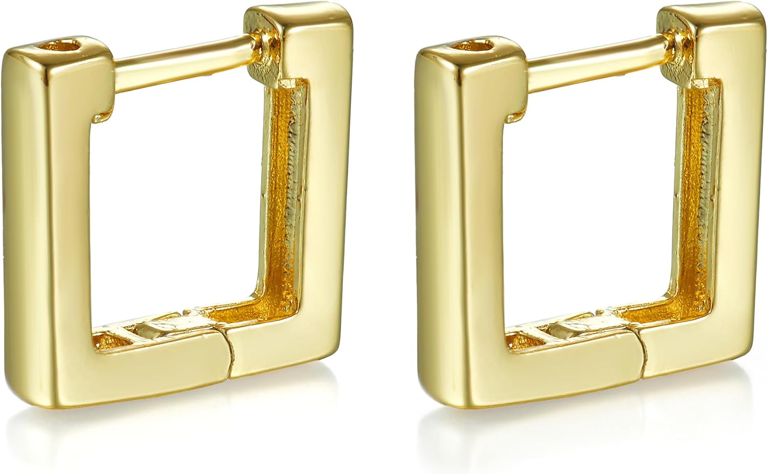 14K Gold Plated Hoop Earrings for Women,Dainty Lightweight Small Hoops,Hypoallergenic Everyday Jewelry Gift for Her