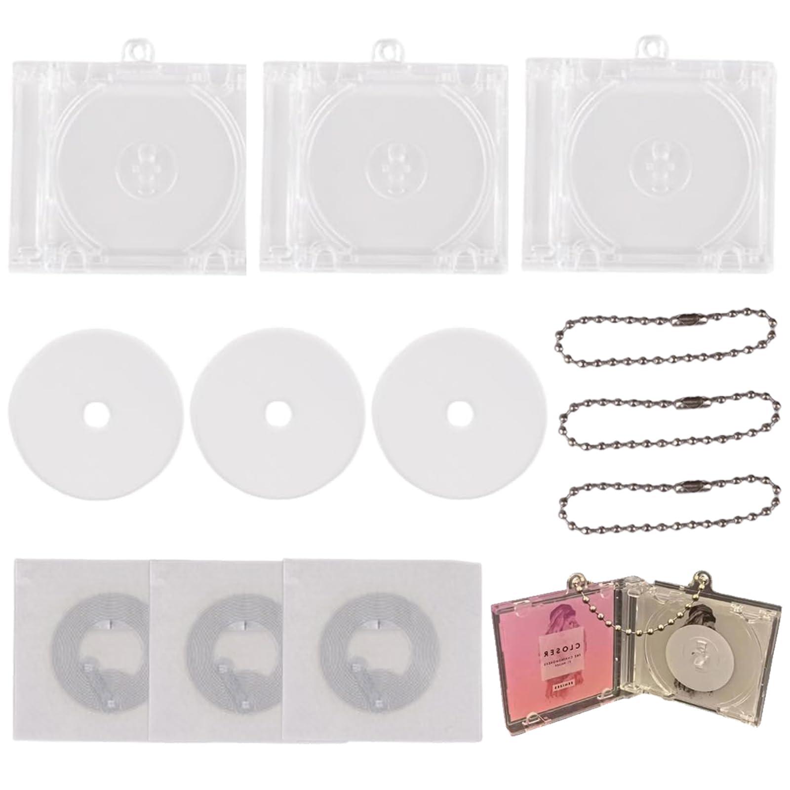 ミニCD Amazon.com: Meokro 3pcs Mini NFC Functional CD Disc Case Key Chain