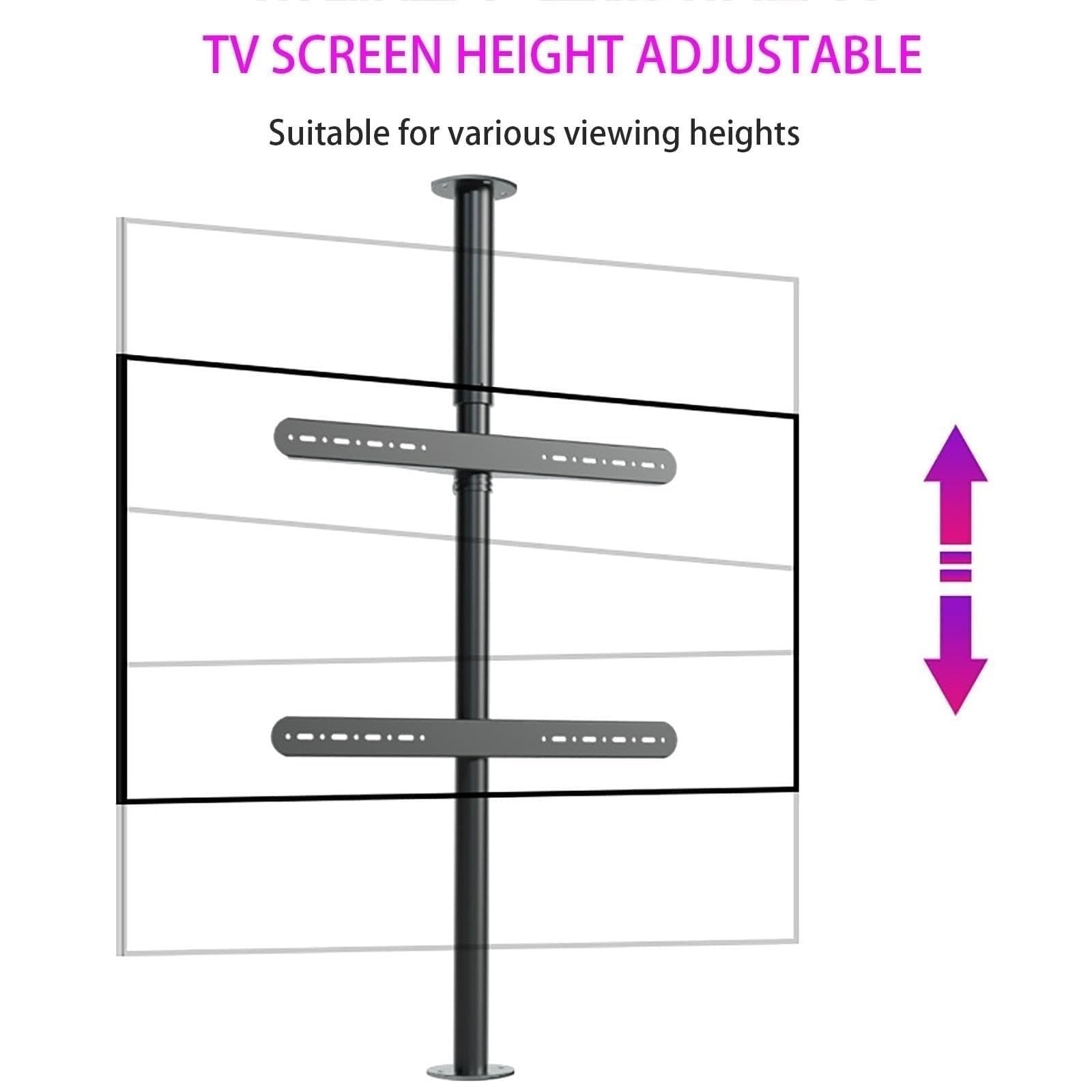 Soporte de Pared para TV LCD, Soporte Giratorio e inclinable Ajustable para Pantallas de 32 a 75 Pulgadas (110 a 135 cm), Resistente Soporte Flotante para TV con Base giratoria