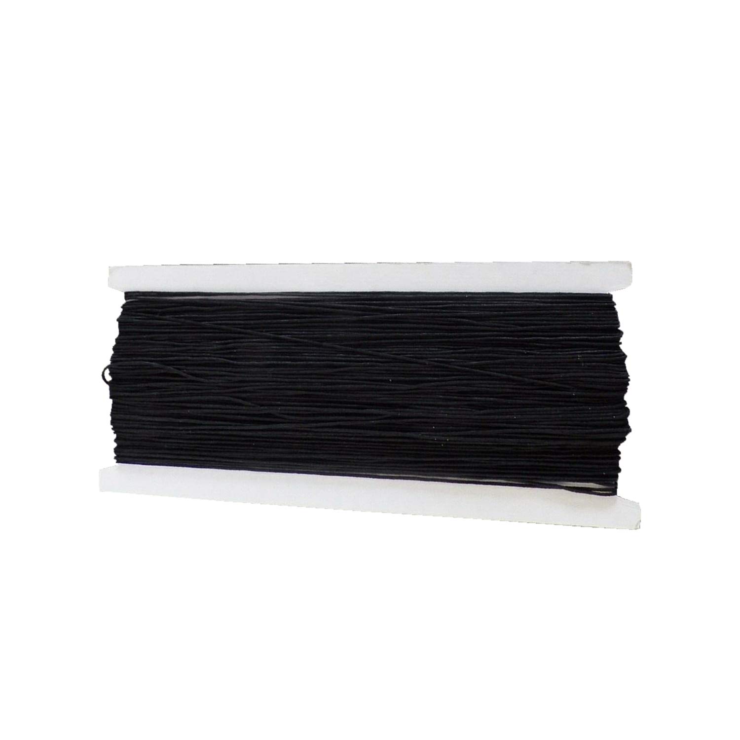 WedDecor Thick Round 2mm Elastic Cord for Sewing Threads Dressmaking, Headbands, Trousers, Wig Bands, Arts, Crafts and DIY For Bracelet Making, Jewelry Making, Knitting, Black, 3 Metres