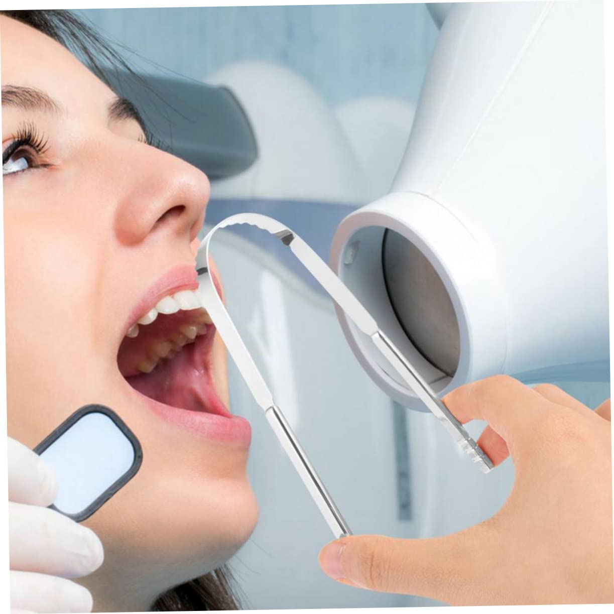 Healeved 8pezzi Raschietto Per Lingua Acciaio Inossidabile Strumento Per Della Lingua Per Uomini e Donne e Residui Orale Confezione