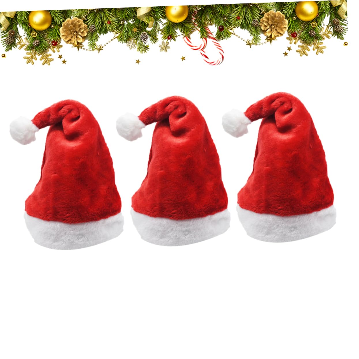 PRETYZOOM 6 Piezas gorro de navidad sombrero de fiesta de navidad sombreros de papá noel ornamento accesorio de disfraz de navidad gorro de papa noel para niños adulto
