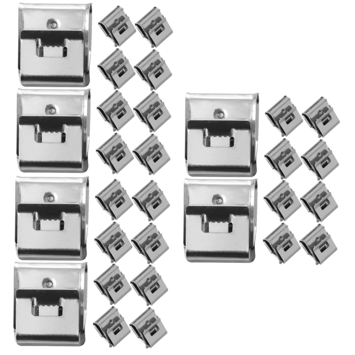 SOLUSTRE 165 Stk Volt-erdungsklemme Kabelclips Rahmen Drahtklammern Anhängerrahmen-drahtclips Drahtklemmen Aus Edelstahl Kabelmanagement Für -module Kabelklemmen 304 Edelstahlmaterial