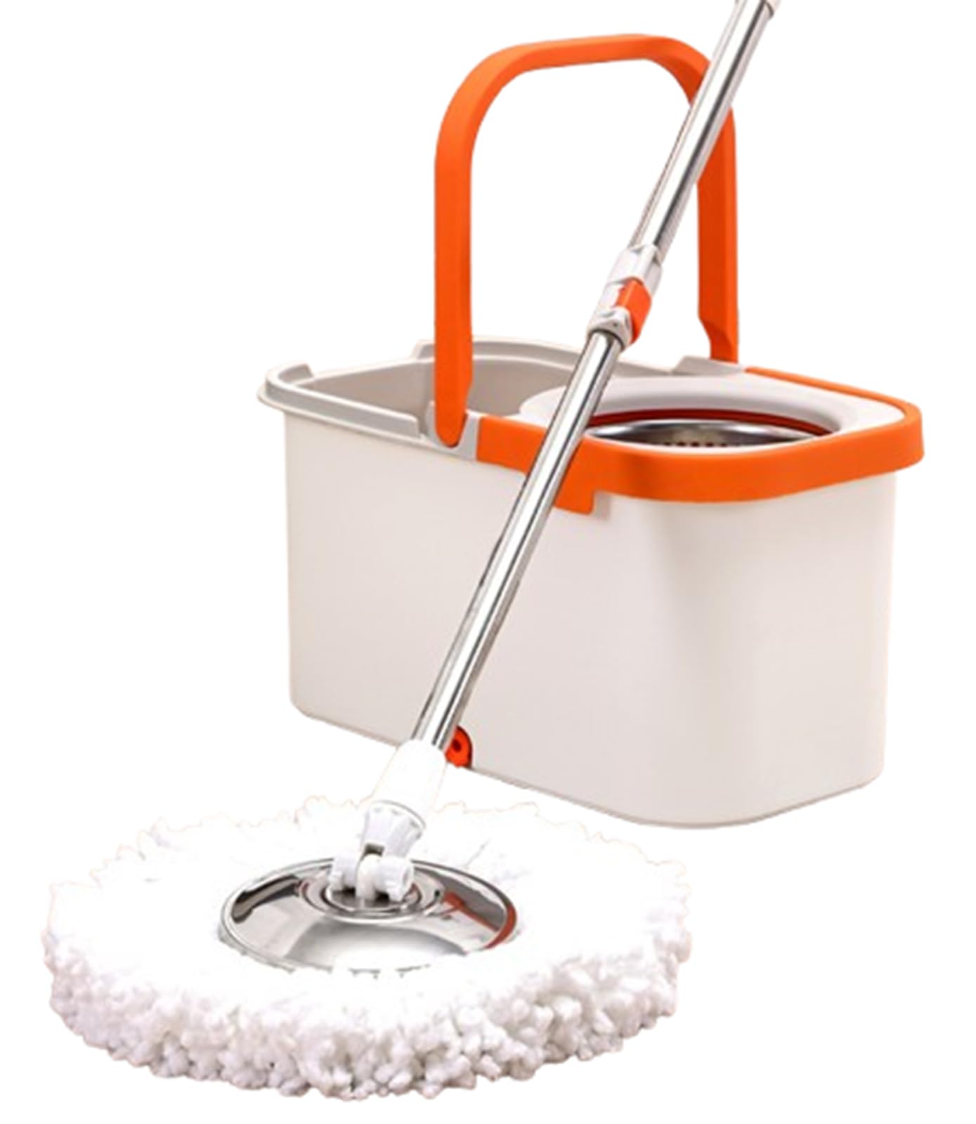 Sistema di mocio e Secchio Rotante, Design a Due secchi con Ricarica Extra per la Testa del mocio, mocio e Secchio con Set di strizzatore per la Pulizia dei Pavimenti, Utensili per la casa