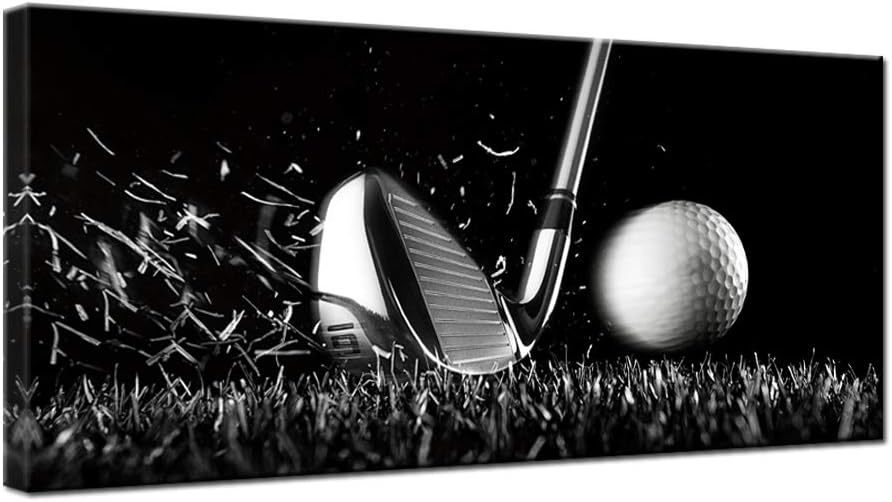 gold mi Golf Canvas Wall Art Print Black and White Artwork Home Office Picture Golf Ball Sport Painting for Gym Living Room Wall Decor Frame 30x60inch Large gold mi Golf Canvas Wall Art Print Black and White Artwork Home Office Picture Golf Ball Sport Painting for Gym Living Room Wall Decor Frame 30x60inch Large