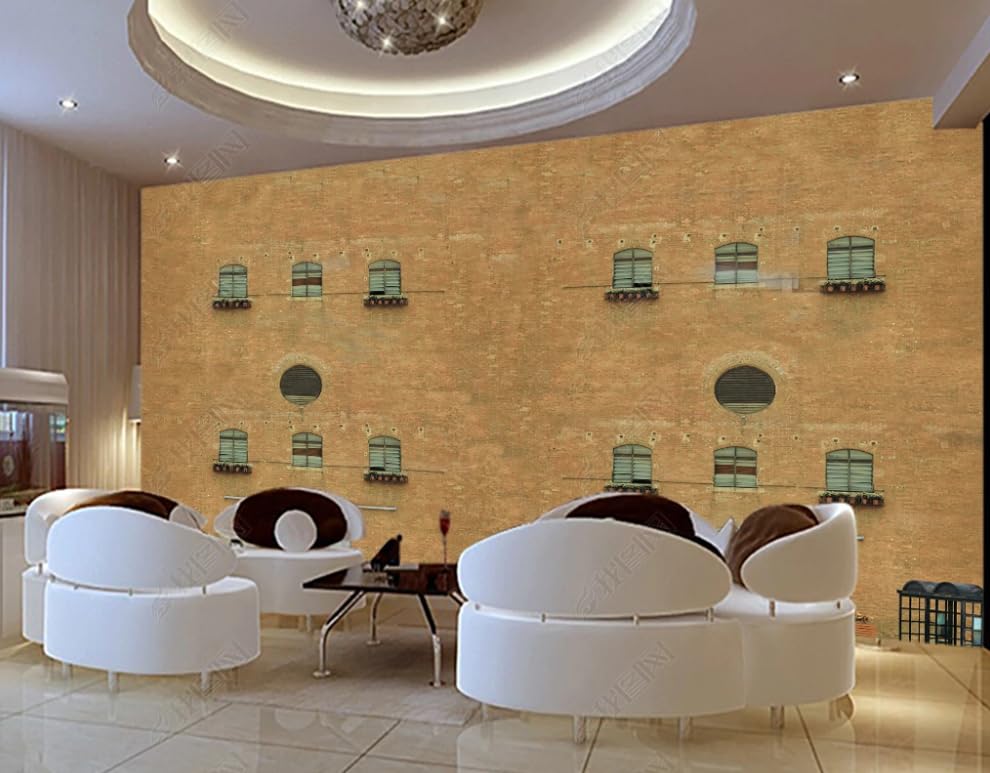 Papier peint intissé briques rouges style britannique haut de gamme salon 250cm - 3