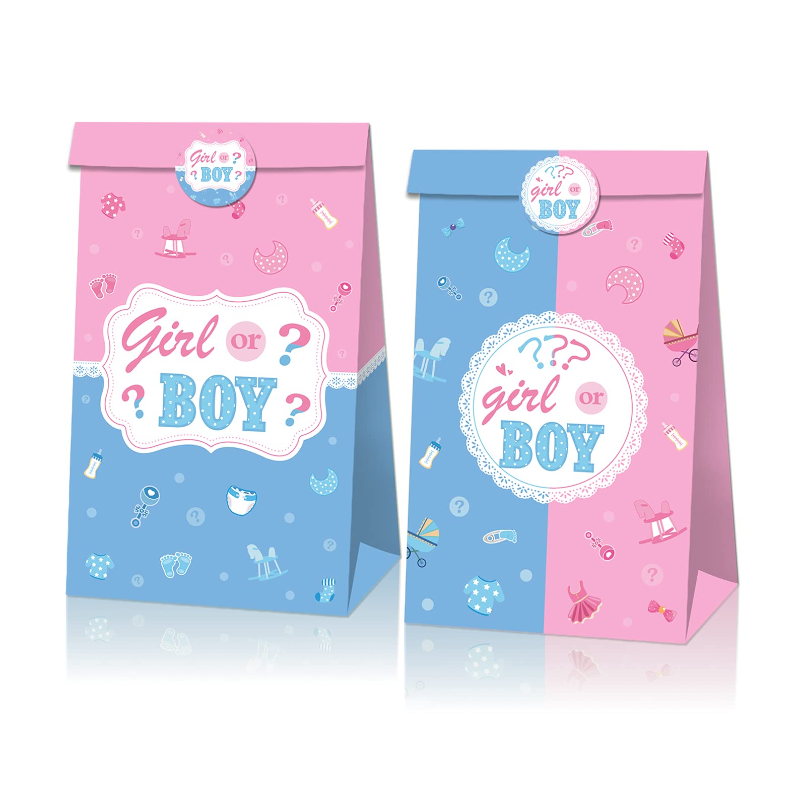 12er Pack Geschenktüte, Gender Reveal Party Favors Taschen,