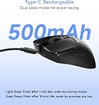 Sans fil BT Souris intelligente LED Écran, 3 Modes(2.4G & BT5.1/5.2) Se connecter à 3 Dispositifs rechargeables, clic silencieux, 5 DPI Niveaux, Mice optique ergonomique pour ordinateur portable PC Mac Windows, noir