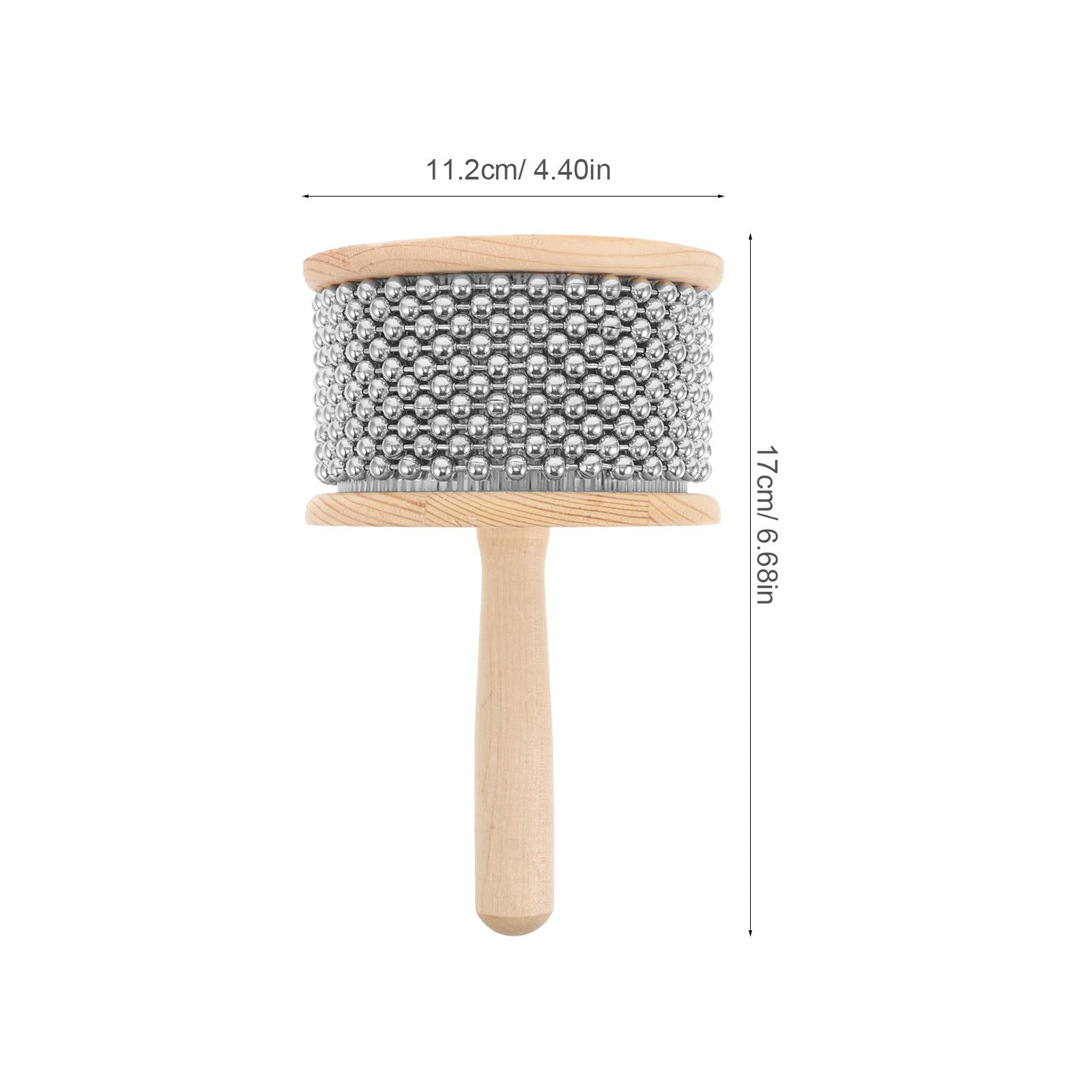 Cabasa Kbs-2a de Madera y Metal, Instrumento de Percusión Manual de 11, 3