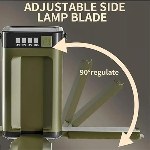 Miniatura 7 de Linterna LED plegable para exteriores, luz de campamento recargable con energía solar, linterna portátil, 6 modos de iluminación, linterna portátil