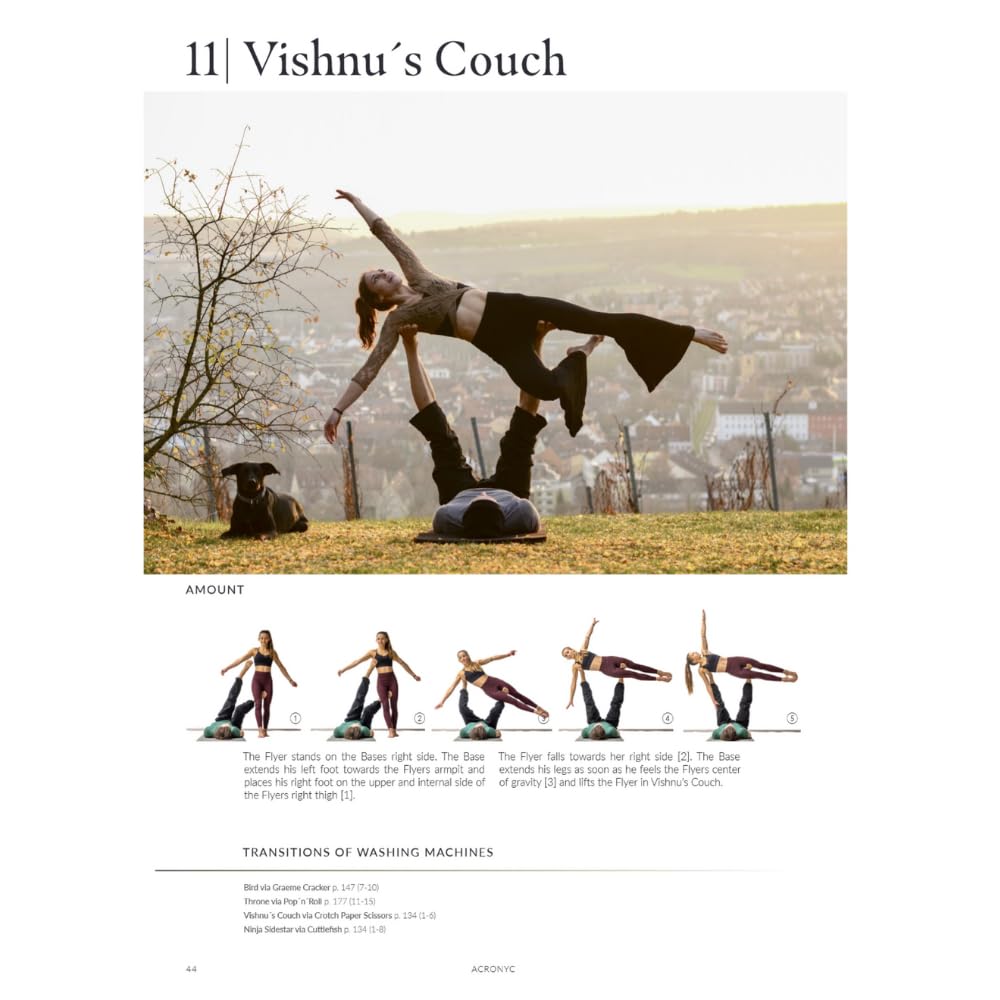 ACRONYC: The Ultimate Acroyoga Manual – 40 Partner Poses, 185 Transitions, and 108 Washing Machines for Beginner to Advanced