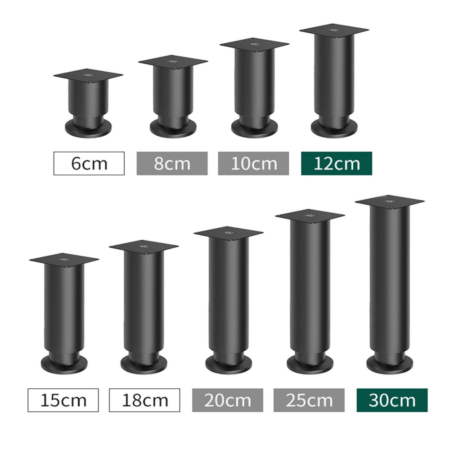 Regulowane, wytrzymałe nóżki podporowe do szafek i stołów(Black,6cm)
