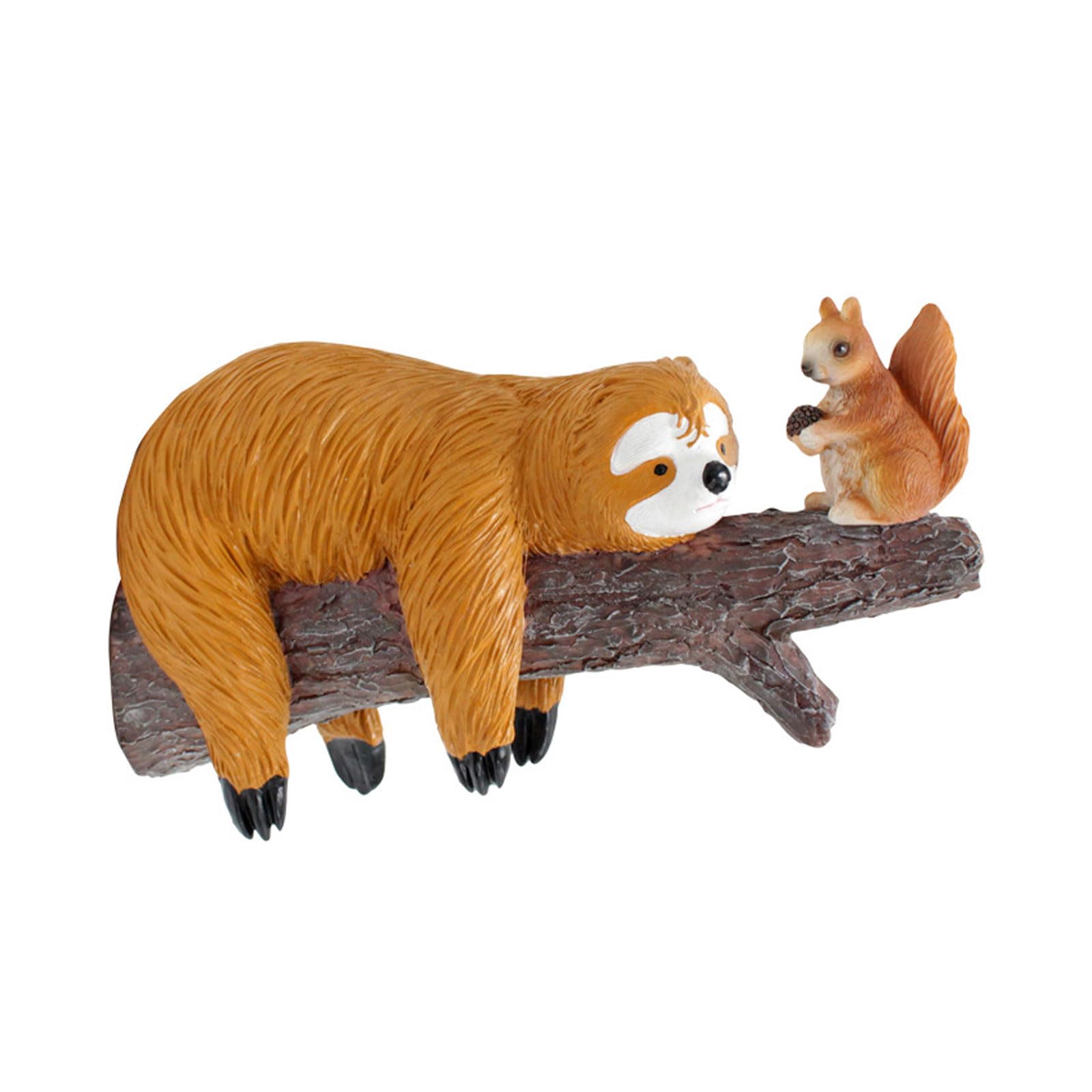 YWLUUOO Garden Sloths Squirrel Sculpture Resin Statue Outdoor Garden Peeker Animal Figurine Ornament for Yard Decor Animal Figurines