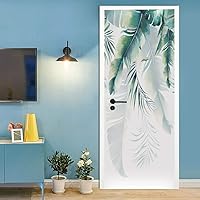 Vista 8 de Adhesivos 3D para puerta, murales para despegar y pegar, diseño de flores, autoadhesivas, removibles, de PVC, impermeable, póster para dormitorio