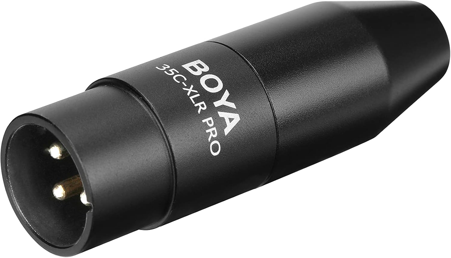 35C-XLRPro 3.5mm TRS to XLR Adapter with 12-48V Power Converter to Plug-in Power (Boya)