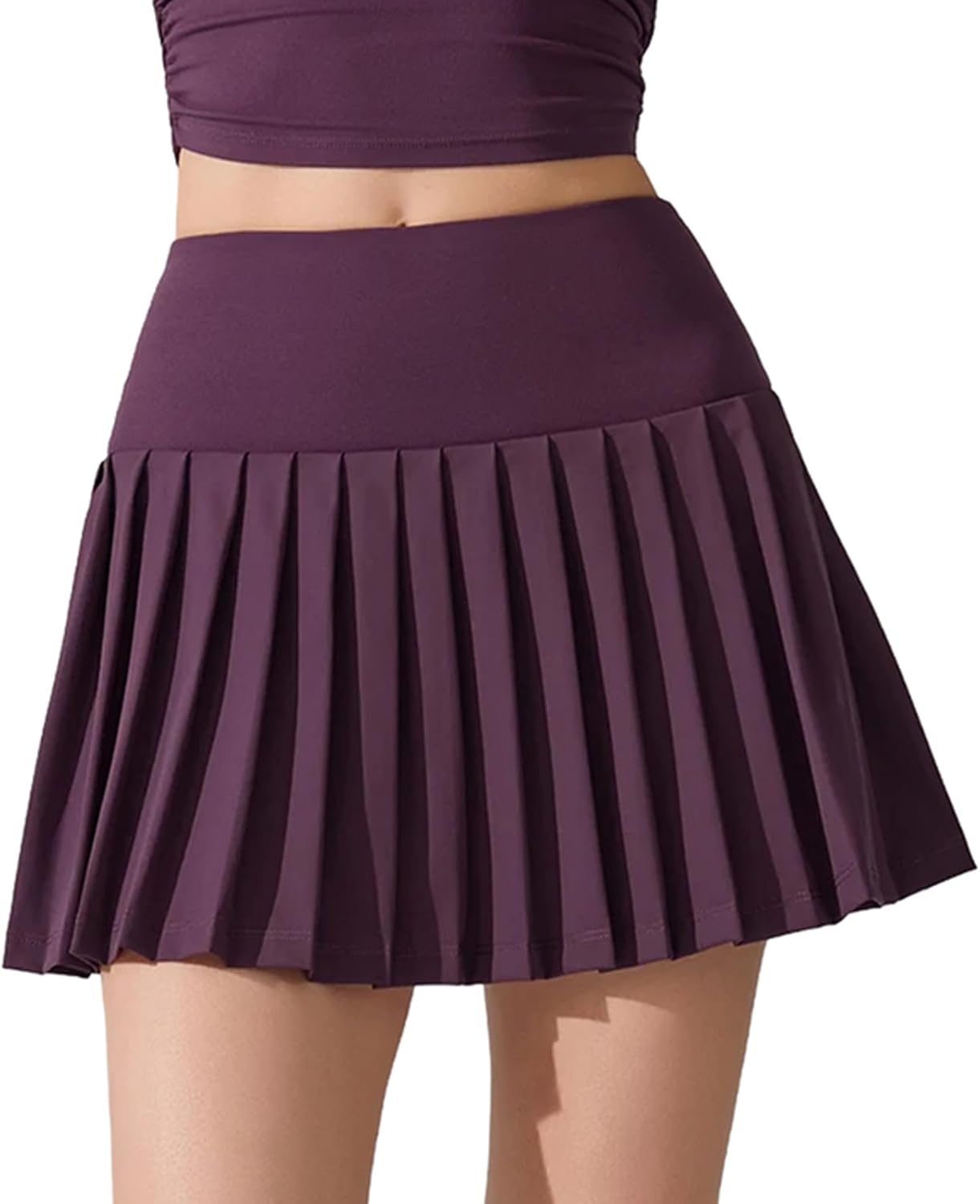 Pleated Tennis Skirt for Women with Pocket Shorts High Waisted Lightweight Athletic Golf Skort