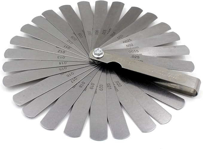 Feeler Filler Gauge 26 Blades Metric Inch Imperial 0 04 0 63mm Thickness Gage 