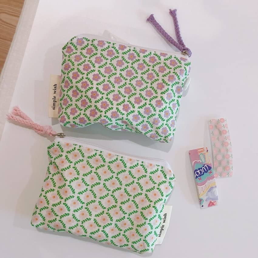 Miniatura 2 de Coquette - Bolsa de maquillaje estética, bolsa de maquillaje pequeña, bolsa de maquillaje para monedero, bolsa de cosméticos de pana para mujer