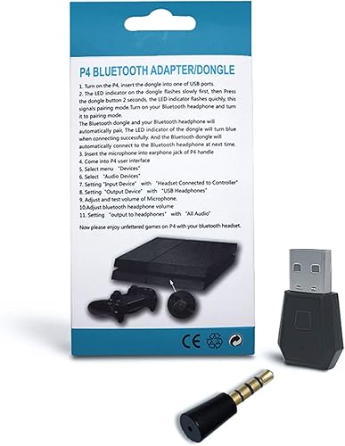 Miniatura 5 de RALAN Adaptador Dongle Bluetooth para PS4, Mini Micrófono Inalámbrico USB 4.0 Receptor Adaptador de Audio Compatible con PS4 PlayStation Soporte