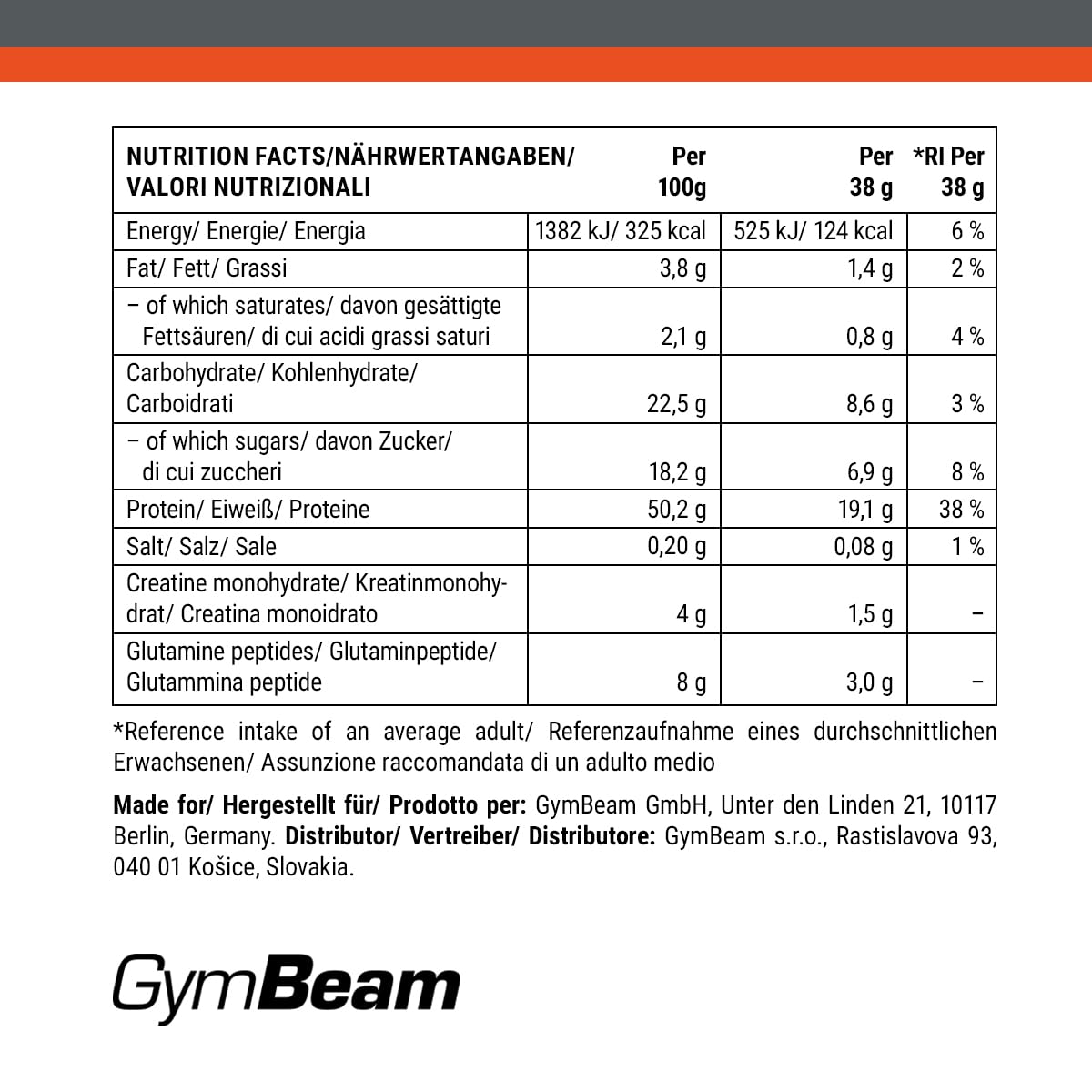 GymBeam Anabolic Whey - Proteine in Polvere Multicomponente con Whey Protein, Arricchite con Creatina Monoidrato e Peptidi di Glutammina, con Aminoacidi Essenziali (1000 g, Vanilla)