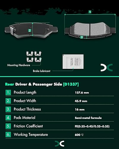 Vista 144 de SCITOO - Juego de pastillas de freno de cerámica