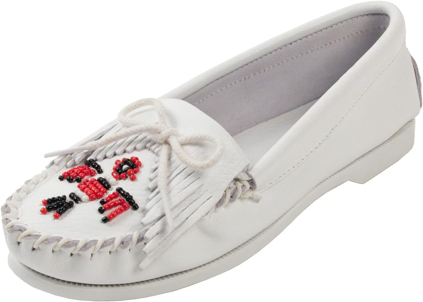 Minnetonka Women’s Thunderbird Smooth Leather Boat Sun Loafers Minnetonka Women’s Thunderbird Smooth Leather Boat Sun Loafers