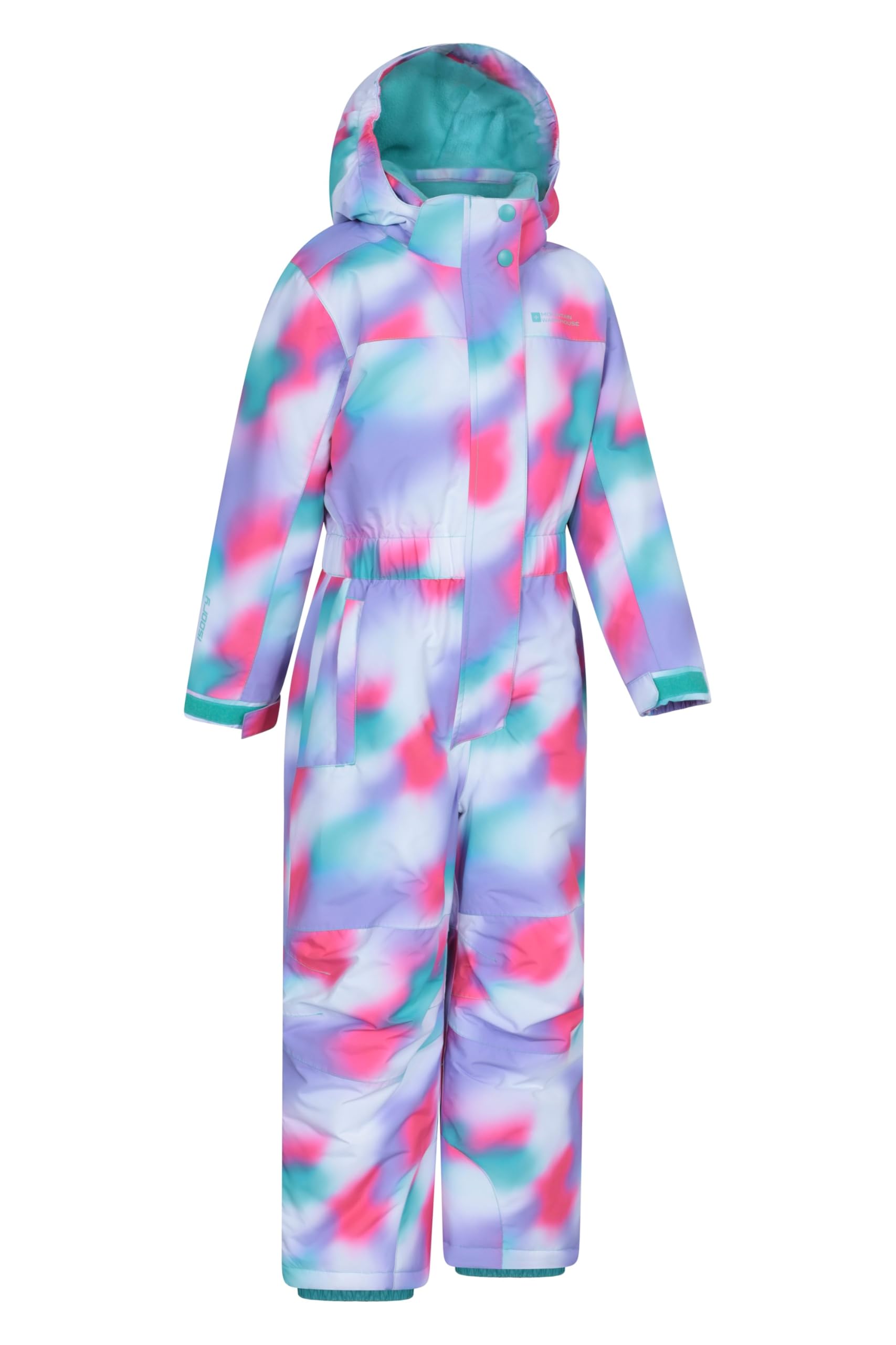 Mountain Warehouse Combinaison de Neige Cloud Kids - Combinaison de Neige Ajustable, Une pièce, Coutures étanches, Filles et garçons - pour la Pluie, Le Ski et l'hiver.