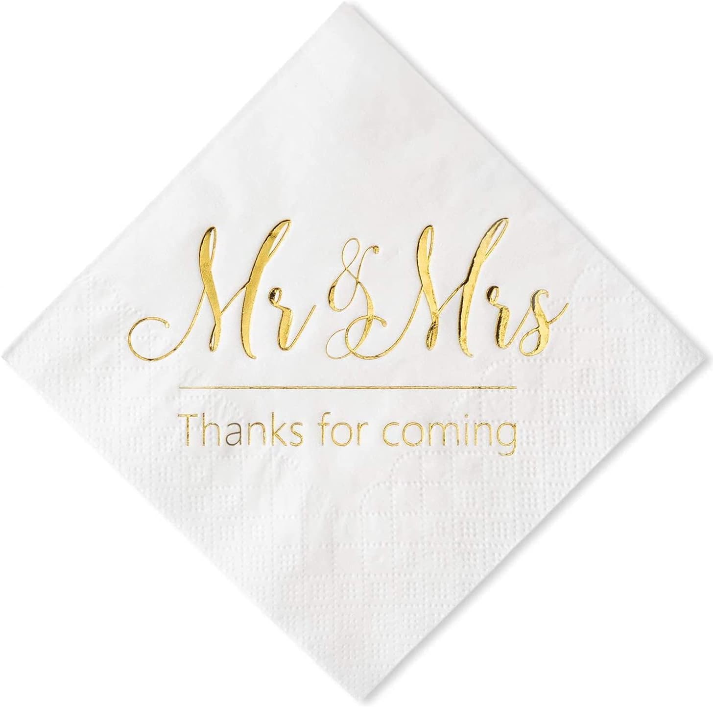 Crisky 100-Count Gold Cocktail Napkins, 3-Ply, Perfect for Weddings, Showers & Parties