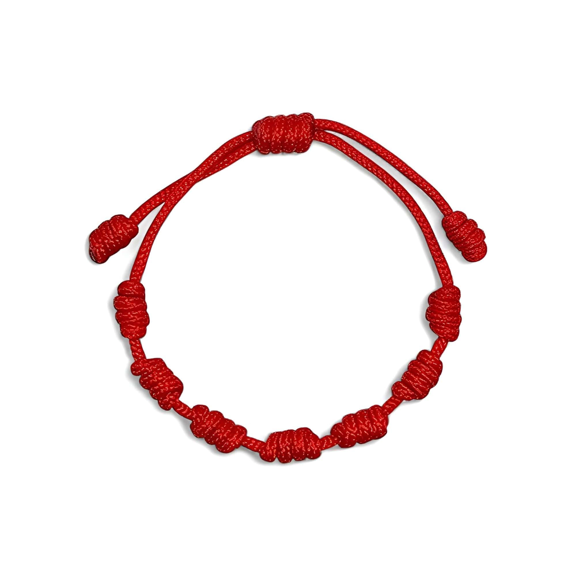Pulsera roja de nudos para bebés niños - Hilo rojo protección energía negativa - Contra el mal de ojo - Amuleto para la buena suerte - Talla pequeña
