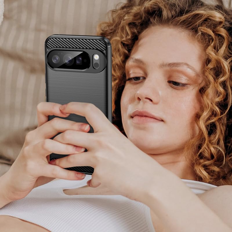 Image of Hybrid Carbon Fiber Back Case for Google Pixel 10 Pro XL (Black)