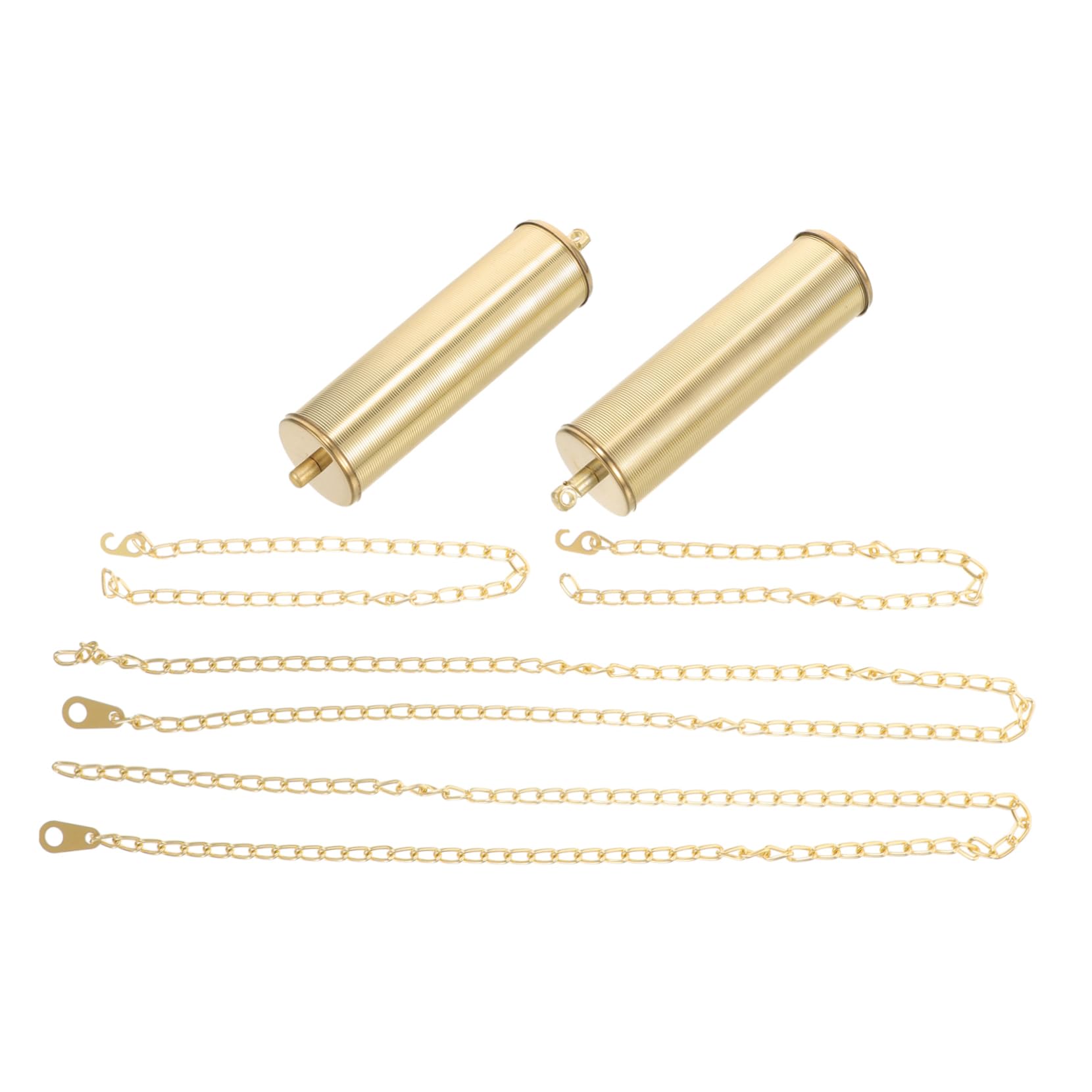 SOESFOUFU 1 Set Grandfather Clock Decorative Hammer Clock Mechanism Kit Part Vintage Chain DIY Steel Long Shaft Pendulum Weight Golden Iron
