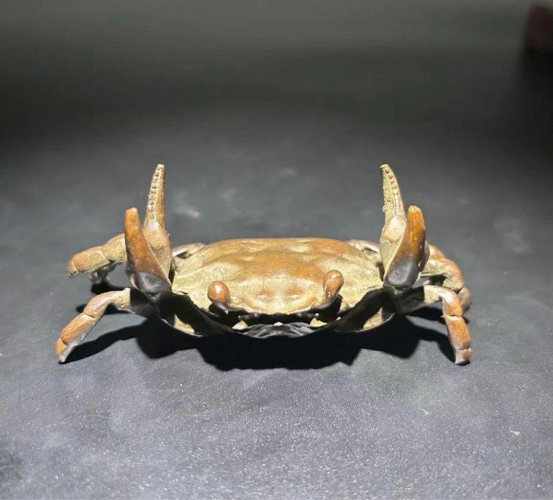 銅 細工 茶道具 香道具 蓋置 置物 カニ 銅製 銅製 カニの置物 生花・茶・