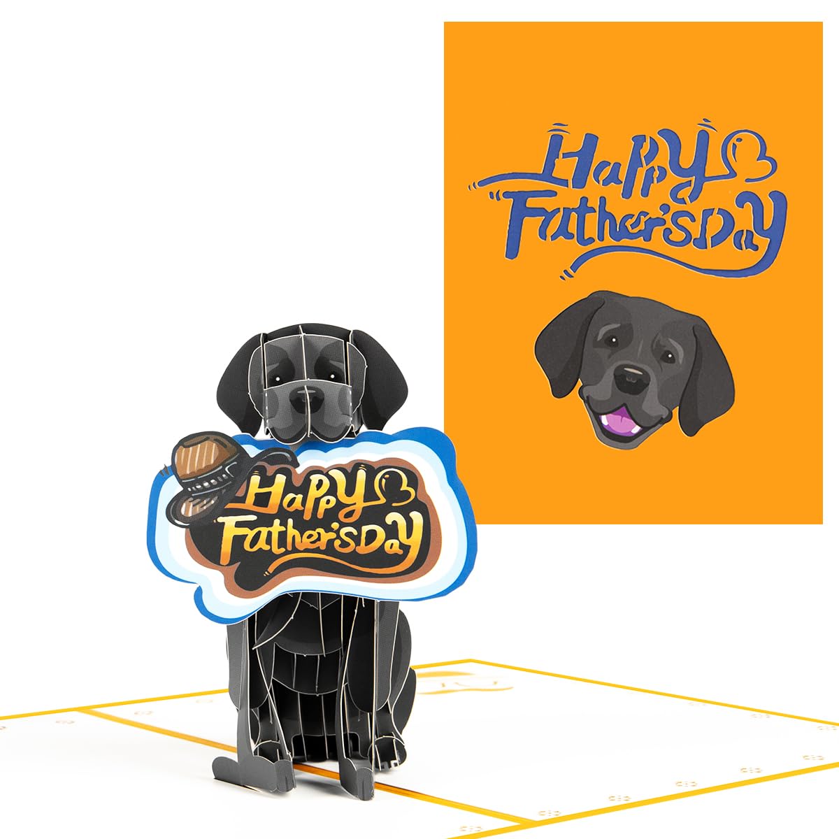 CNLITIHEKA Dog Happy Fathers Day Card, Fathers Day Pop Up Card, for Dad, Husband, Brother, Boss, Men. — image 1