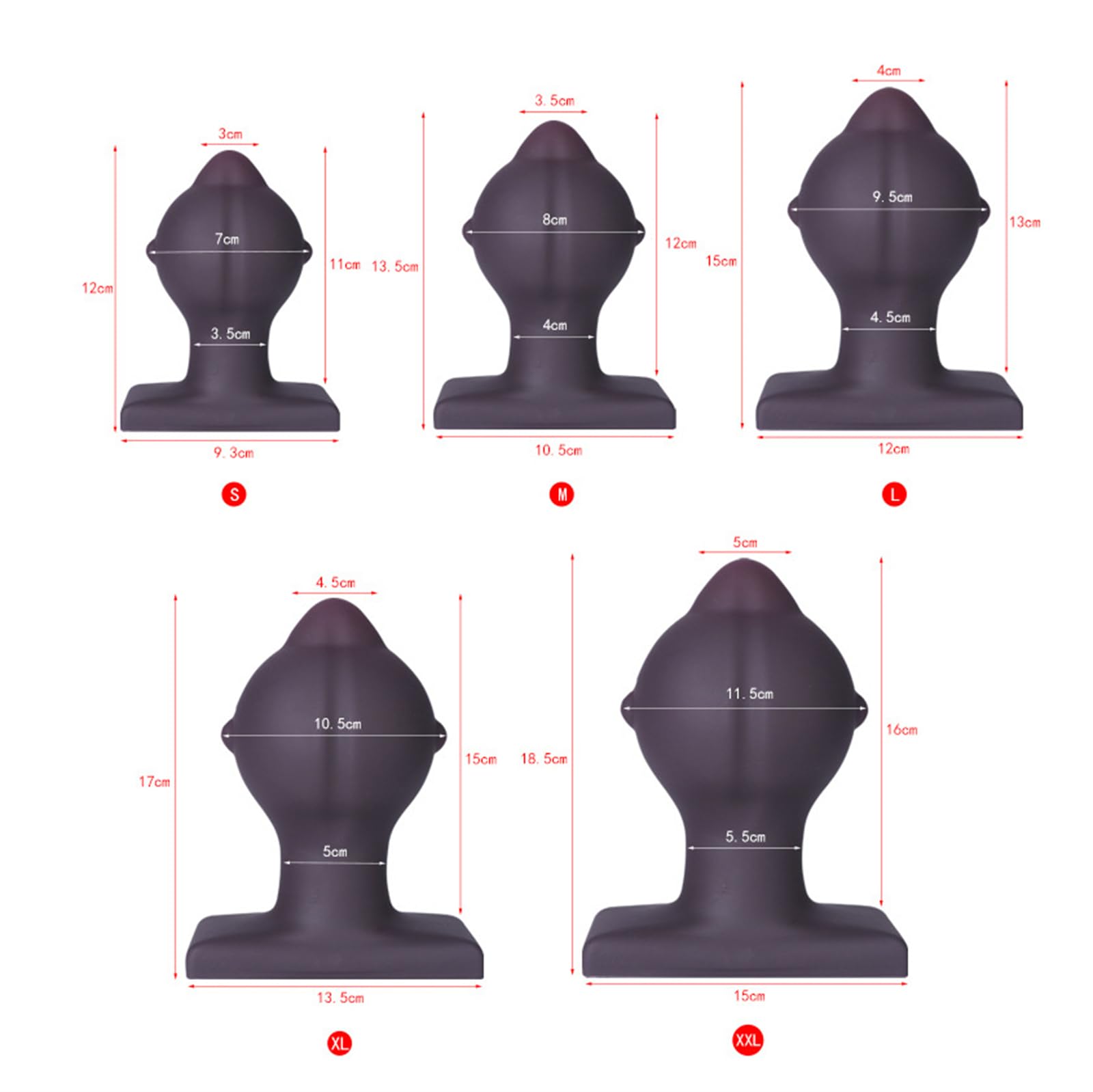 Nuovo Dildo Gigante Monster Dilatatore Anale Plug Anale con Ventosa – Plug Anale in Silicone Fantasy Dildo Anale for Uomini Donne(Black,XL)