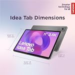 Lenovo Idea Tabulaire - 2025 - tablette - 4 Conférenciers avec Dolby Atmos - 11" 2.5K IPS Toucher l'affichage - 8 GB Mémoire - 256GB Stockage - MediaTek Dimensité 6300 - Stylo inclus - Luna gris