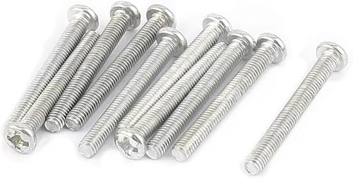 IIVVERR Tornillos redondos de cabeza cruzada de metal de 0.118 in x 0.984 in para piezas de repuesto de auto modelo RC (10 unidades de metal de