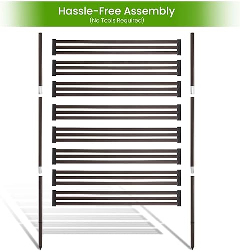 Miniatura 7 de Lalahoni Pantalla de privacidad para exteriores, 3 pies de ancho x 4 pies de alto, paneles de valla de privacidad de metal para exteriores, patio