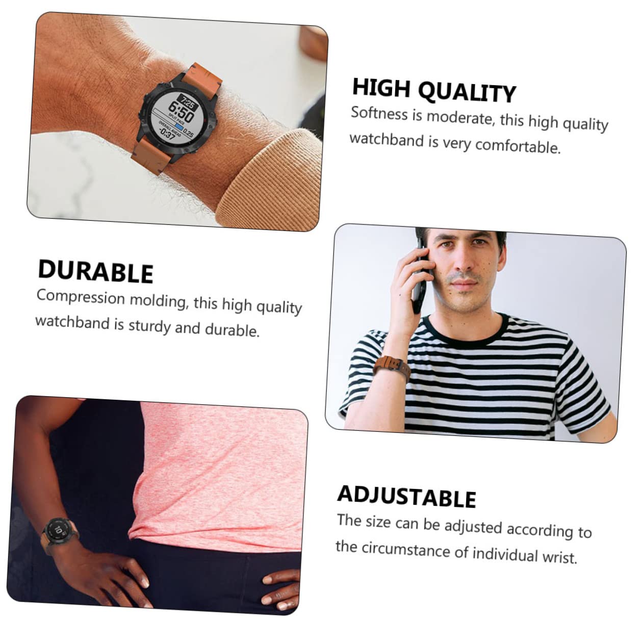 SHINEOFI Correa De Cuero De Liberación Rápida Para Reloj Inteligente Compatible Pulsera De Cuero Para Deportes y Actividades Al Aire