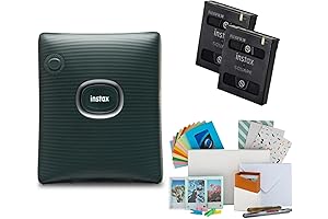 Fujifilm Instax Square Link Smartphone Printer Green Bundle