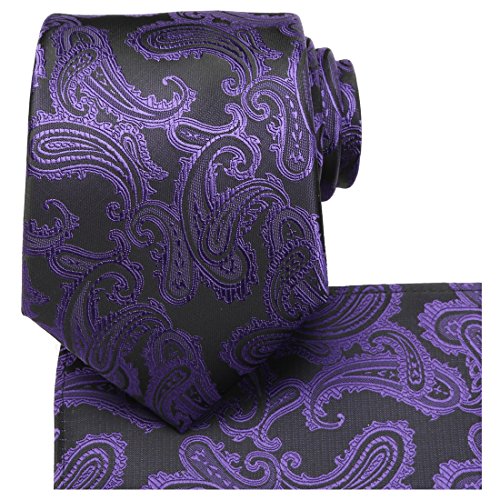 Image of KissTies Mens Paisley Tie And Pocket Square Necktie Sets