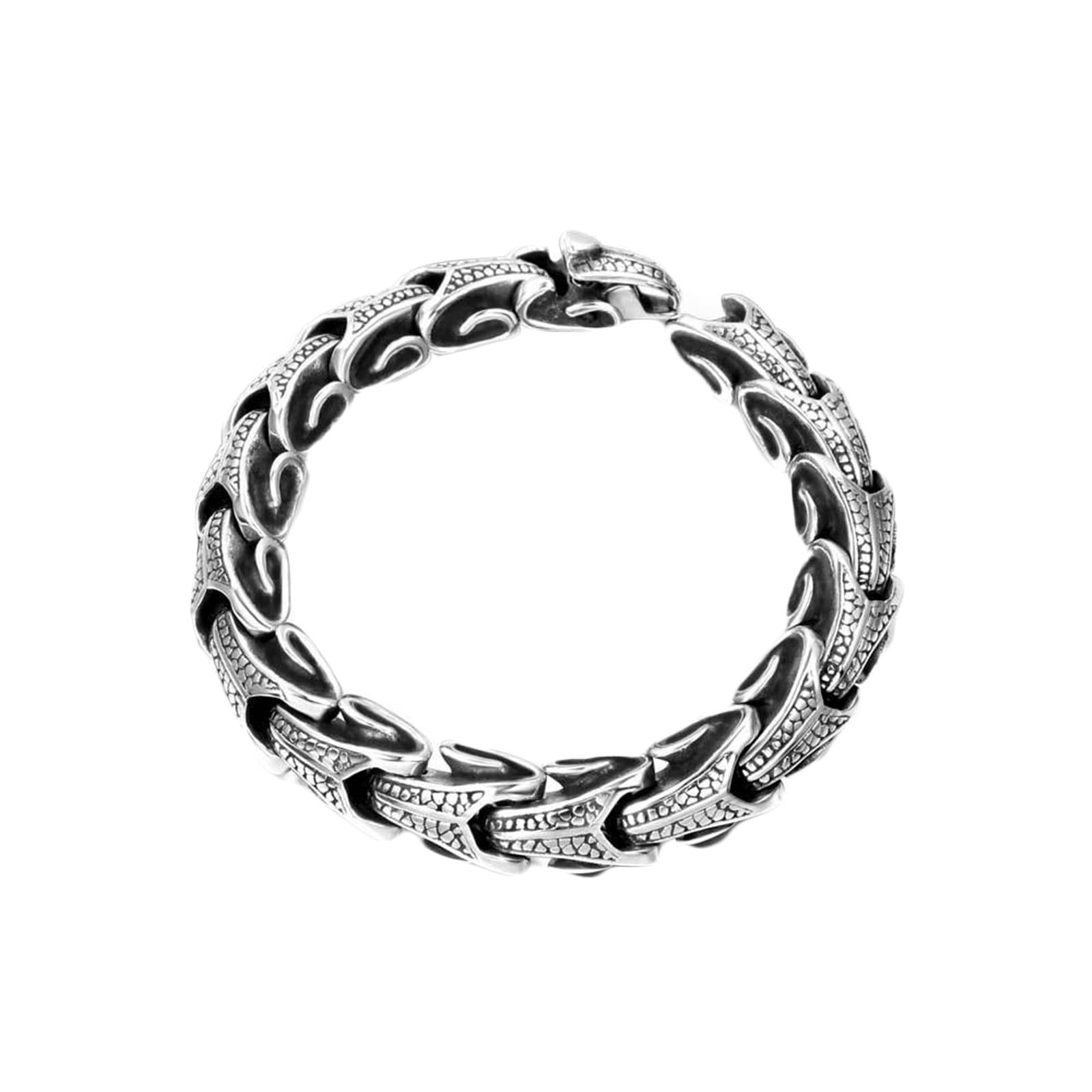 Brazalete de Acero Inoxidable Hombre,Brazalete Hombre Gotico Pulsera de Hombre 19cm Brazalete 10.9 mm Pulseras de Hombre de Plata