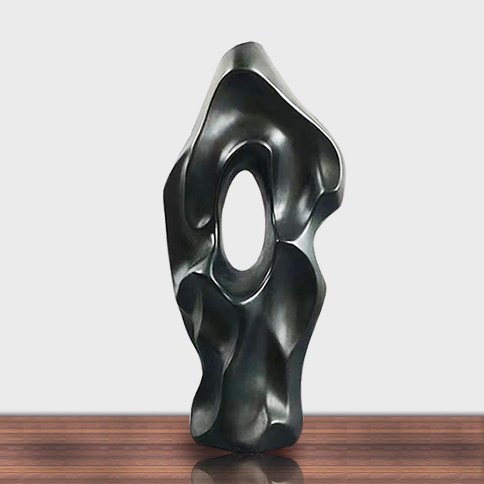 Jarrones Abstractos Modernos para decoración del hogar, jarrón Alto Negro, 14.5 Pulgadas