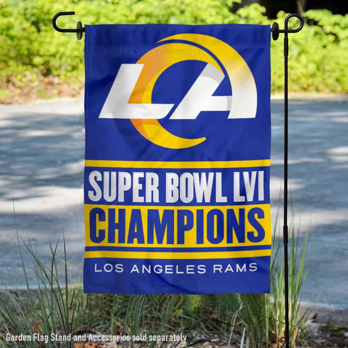 WinCraft Los Angeles Rams Champions Super Bowl LVI Double Sided Garden Banner Flag