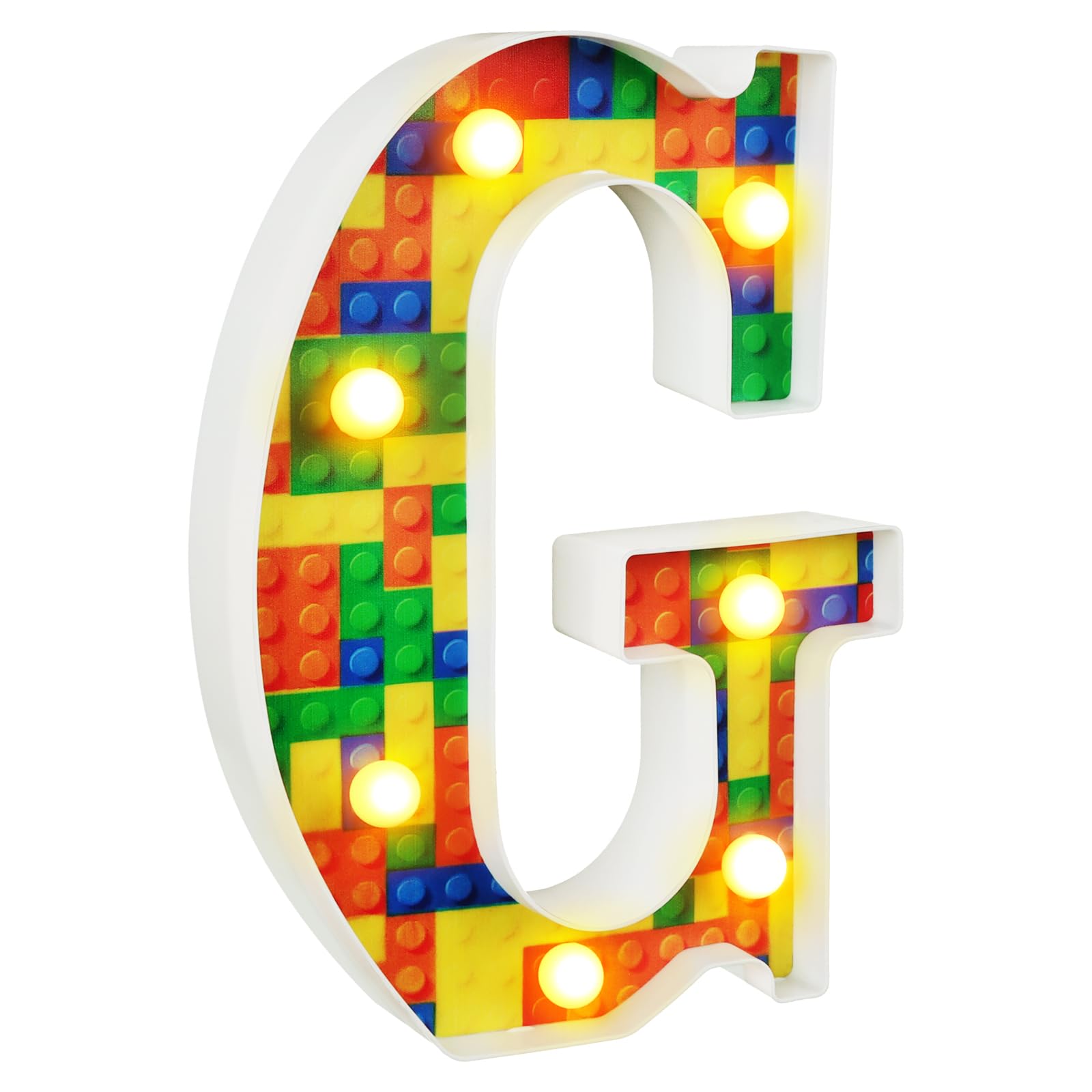 8.6IN Letters Light G, LED Letter Lights Sign, 26 Alphabet Light Up Letters Sign for Night Light Wedding Birthday (letter-G)