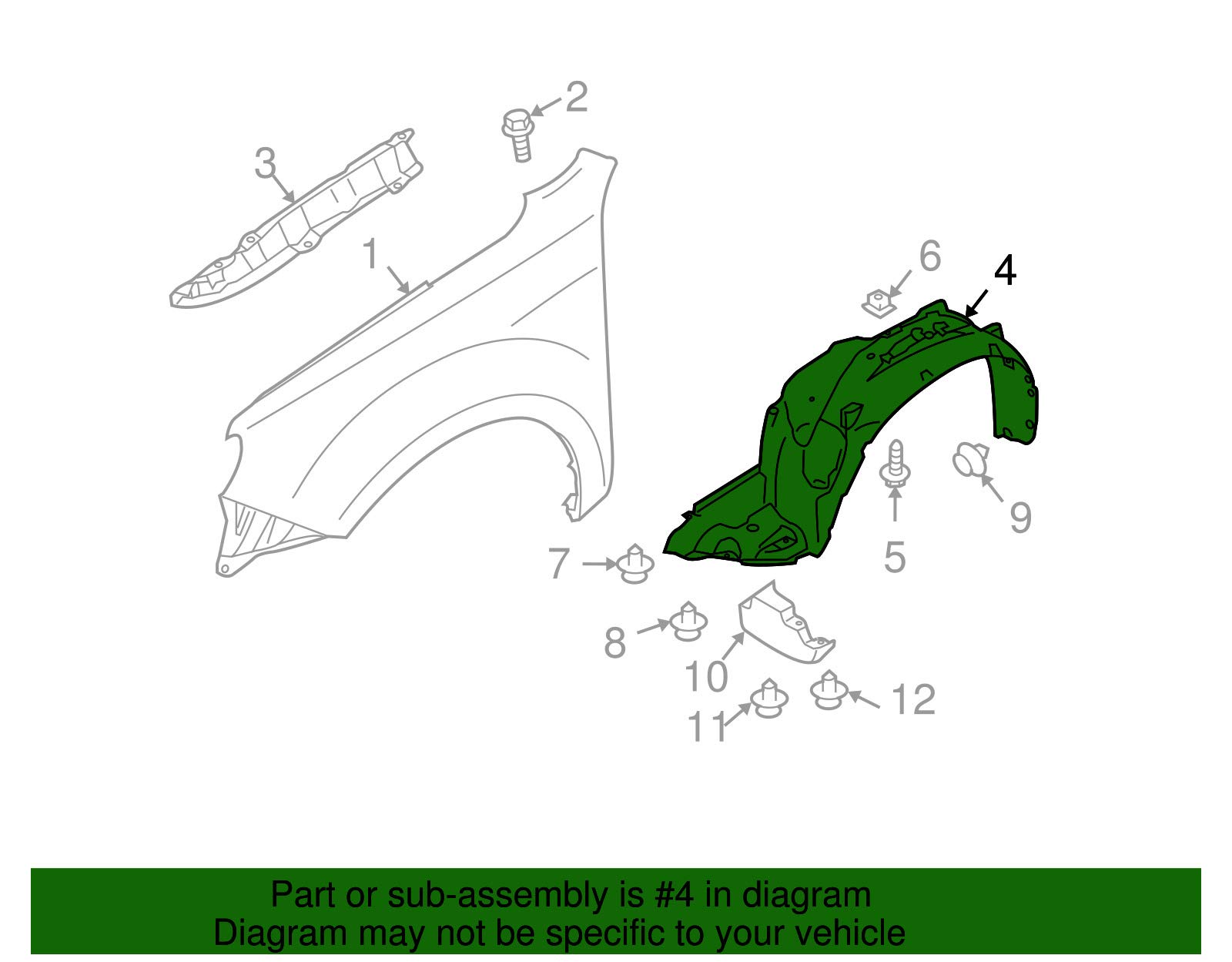 Amazon.com: Subaru Genuine 59120SC000 Mud Guard, 1 Pack : Automotive