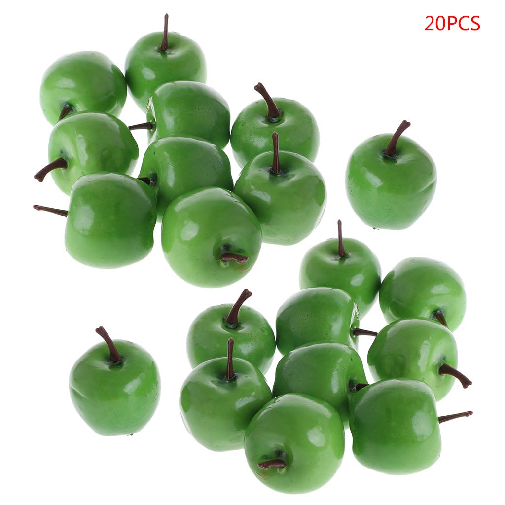 Sarora - 20pcs Lifelike Simulation Artificial Apple Fake Fruit Display - Decorative Artificial Fruit