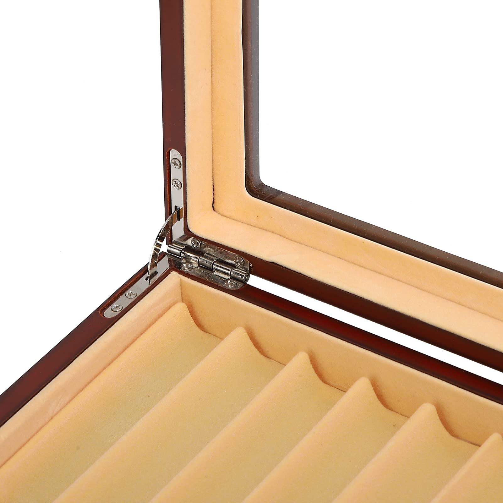 Organizzatore per 12 astucci per penne stilografiche, portapenne, scatola portapenne in legno Scatola portapenne in legno Vetrina con finestra superiore Scatola portapenne in