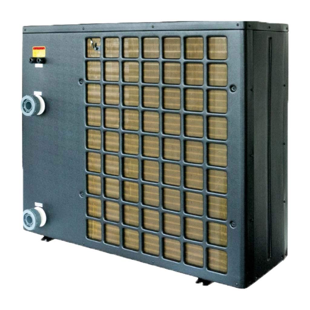 well2wellness Pompa di calore per piscina ON/OFF Mida.Black 14 – Riscaldamento per piscina con una capacità di riscaldamento fino a 14,5 kW Plus Bypass Set Basic + copertura