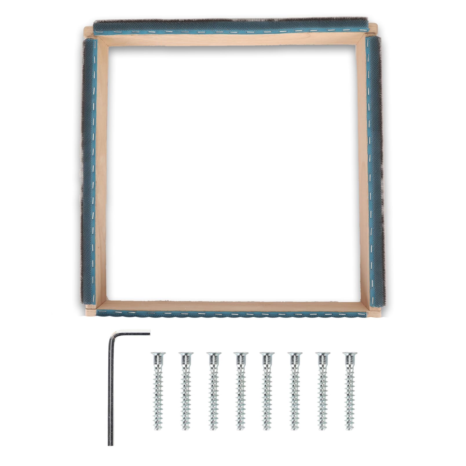 QANYEGN Wooden Tufting Frames, Rug Hook Frames, Embroidery Strip Frames, Tapestry Frames with Screws for Tufting, Crafts Table Stand Frames (4 Sides 15.7 Inches Wide)